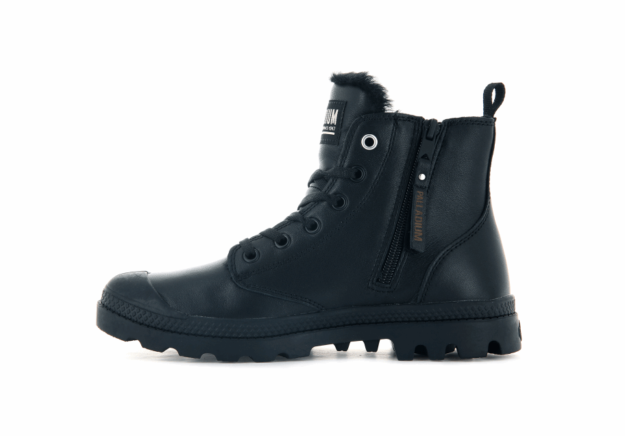 Palladium Pampa Hi Zip Leather S أسود