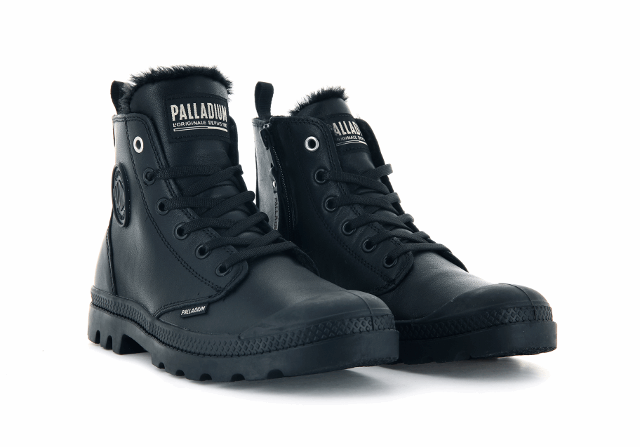 Palladium Pampa Hi Zip Leather S أسود