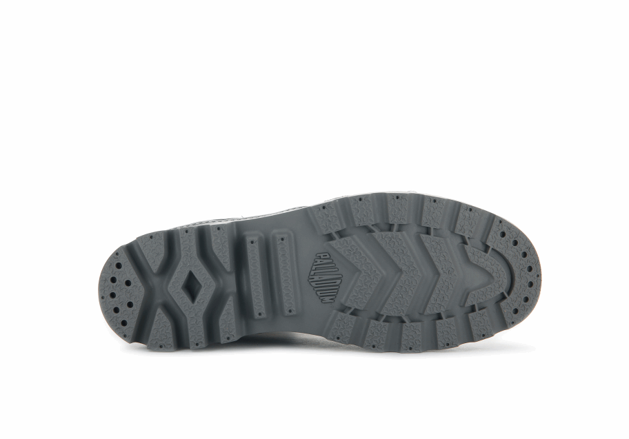 Palladium Pampa Hi Zip Leather S رمادي Flannel