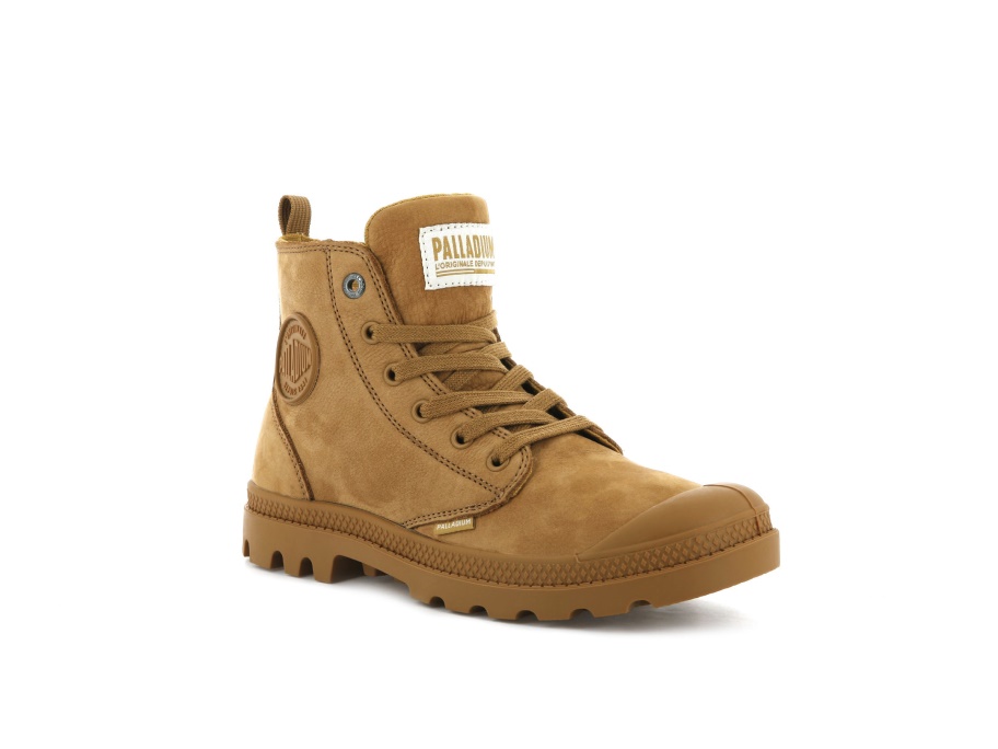 Palladium Pampa Hi Zip Nubuck Amber ذهبي