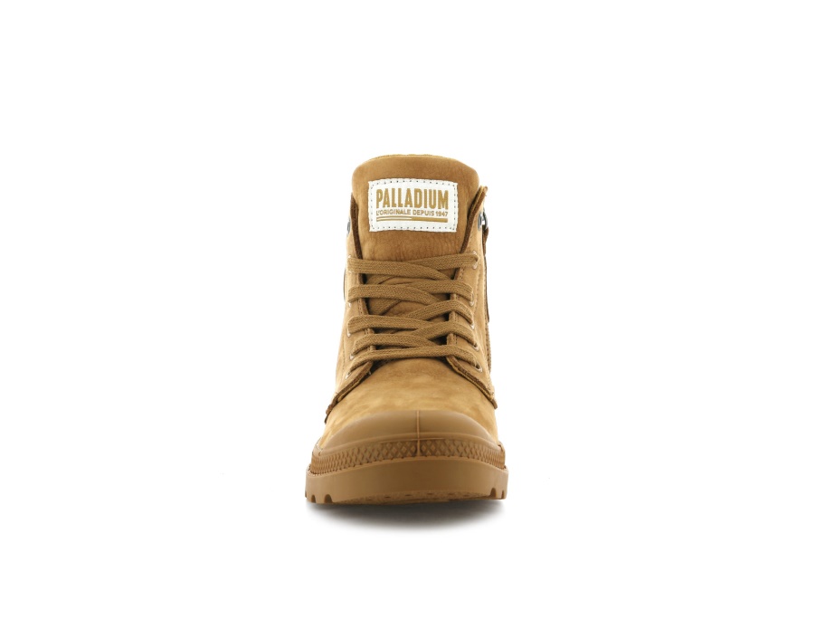 Palladium Pampa Hi Zip Nubuck Amber ذهبي