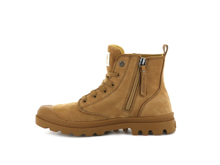 Palladium Pampa Hi Zip Nubuck Amber ذهبي