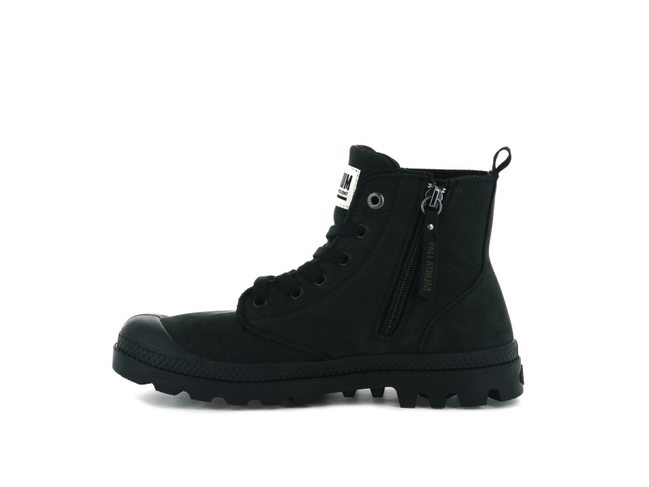 Palladium Pampa Hi Zip Nubuck أسود