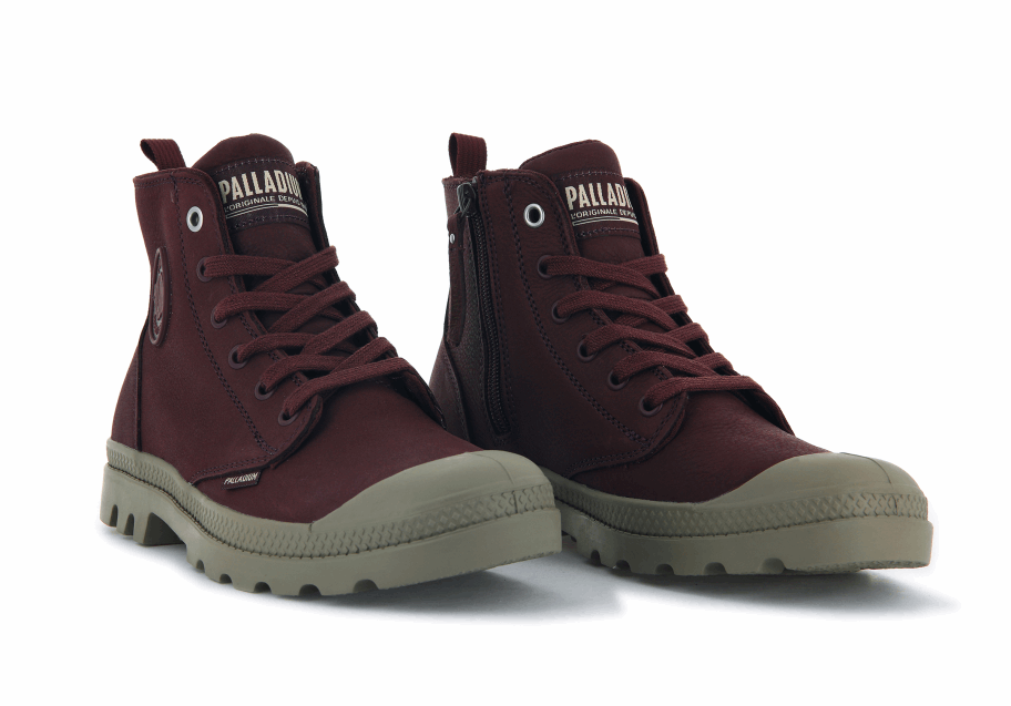 Palladium Pampa Hi Zip Sl Decadent Chocolate