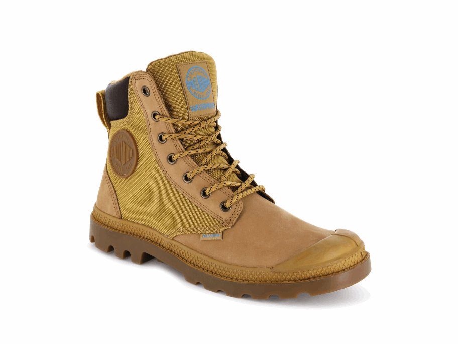 Palladium Pampa Sport Cuff Wpn عنبر ذهبي منتصف العلكة