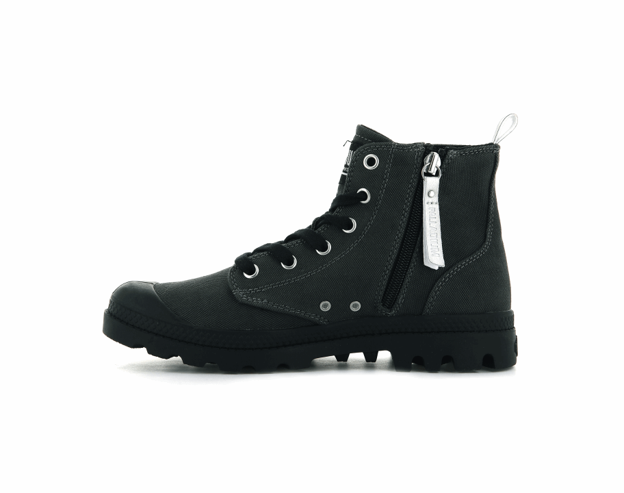 Palladium Pampa Zip Desertwash رمادي غامق باهت
