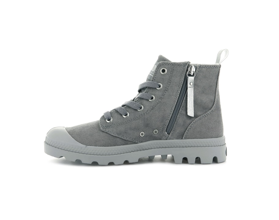 Palladium Pampa Zip Desertwash رمادي غامق